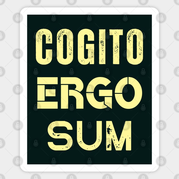 René Descartes quote: Cogito, ergo sum Magnet by artbleed